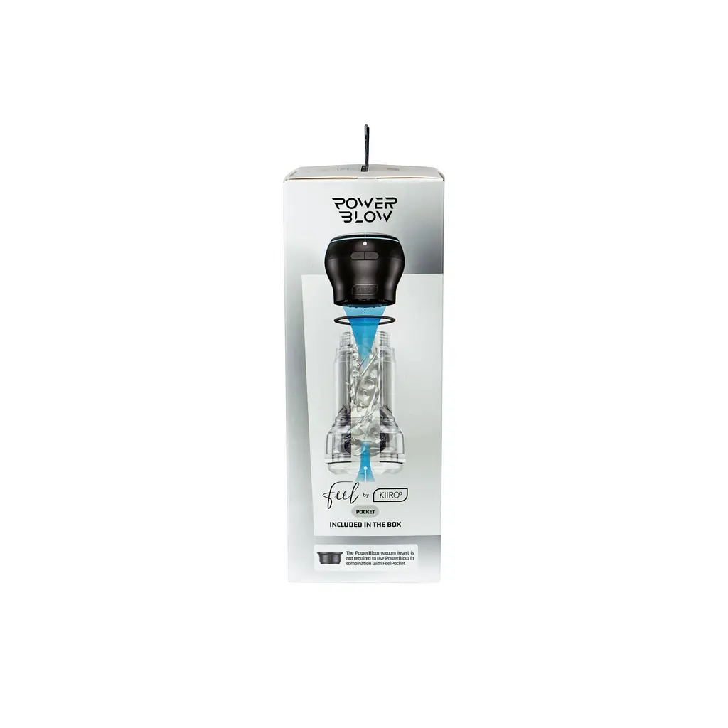 Мастурбатор Kiiroo Feel Pocket Crystal з насадкою PowerBlow Combo Set - фото 7