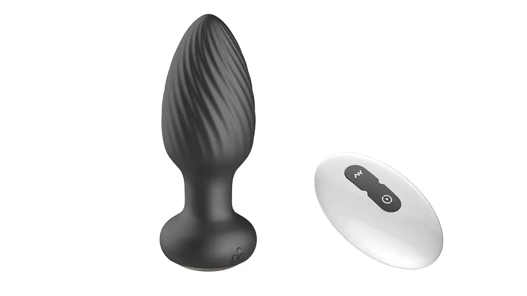 Анальна пробка B - Series Cute Retating Remote, 9.8 см (чорний) - фото 3
