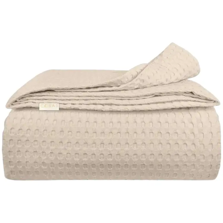 Плед покривало Cosas Biscuit Waffle Weave 230х240 см (Blanket_07Biscuit_WaffleWeave_230x240)