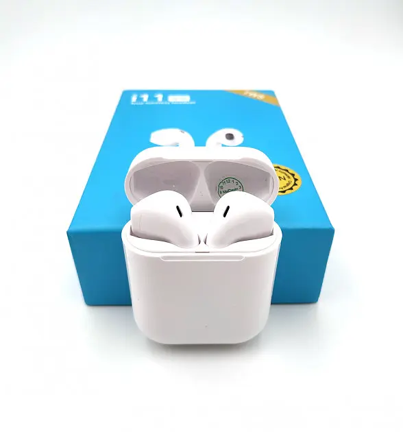 Бездротові навушники Bluetooth HBQ i11 TWS Sensor Stereo з кейсом White (HDKKJJF176E) - фото 2