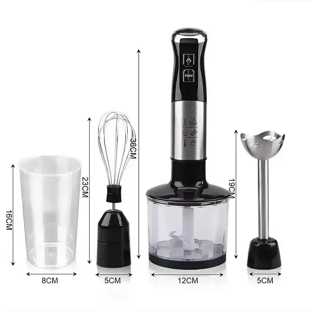 Універсальний занурювальний блендер VOLYX Blender Set 5 в 1 1500 Вт чорний VO7319 - фото 3