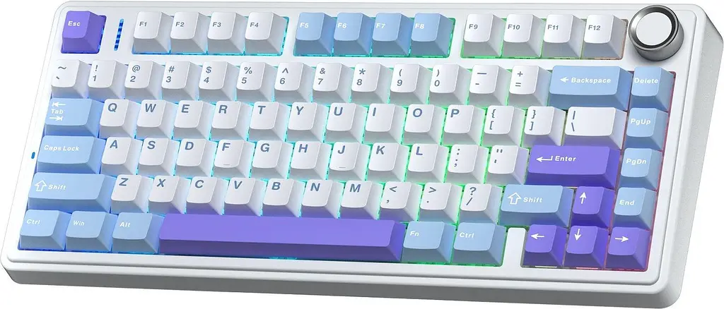 Клавіатура Aula F75 Gasket Reaper Hot-Swap PBT 2.4G Wireless/BT Purple (6978080501479) - фото 3
