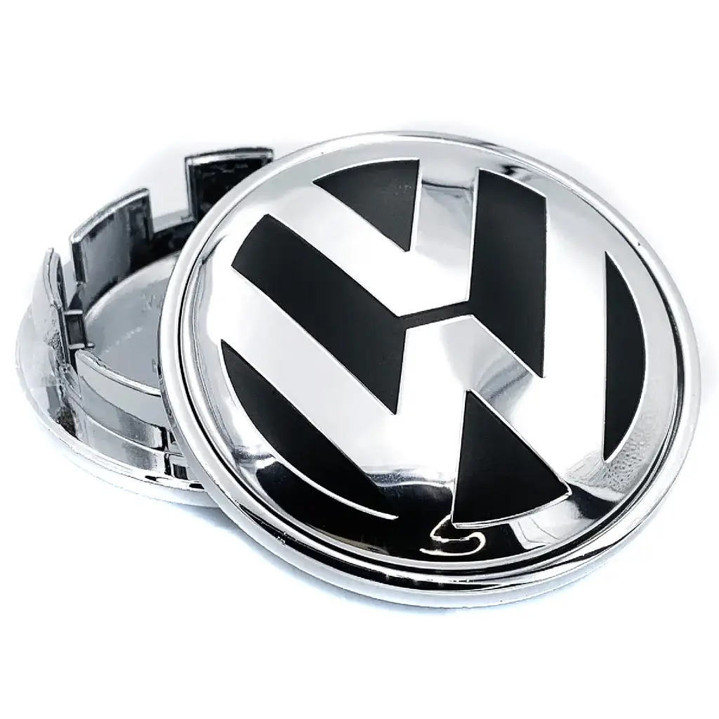 Ковпачки заглушки на литі диски Volkswagen 65 / 56 мм Хром 1 шт (5G0601171B)
