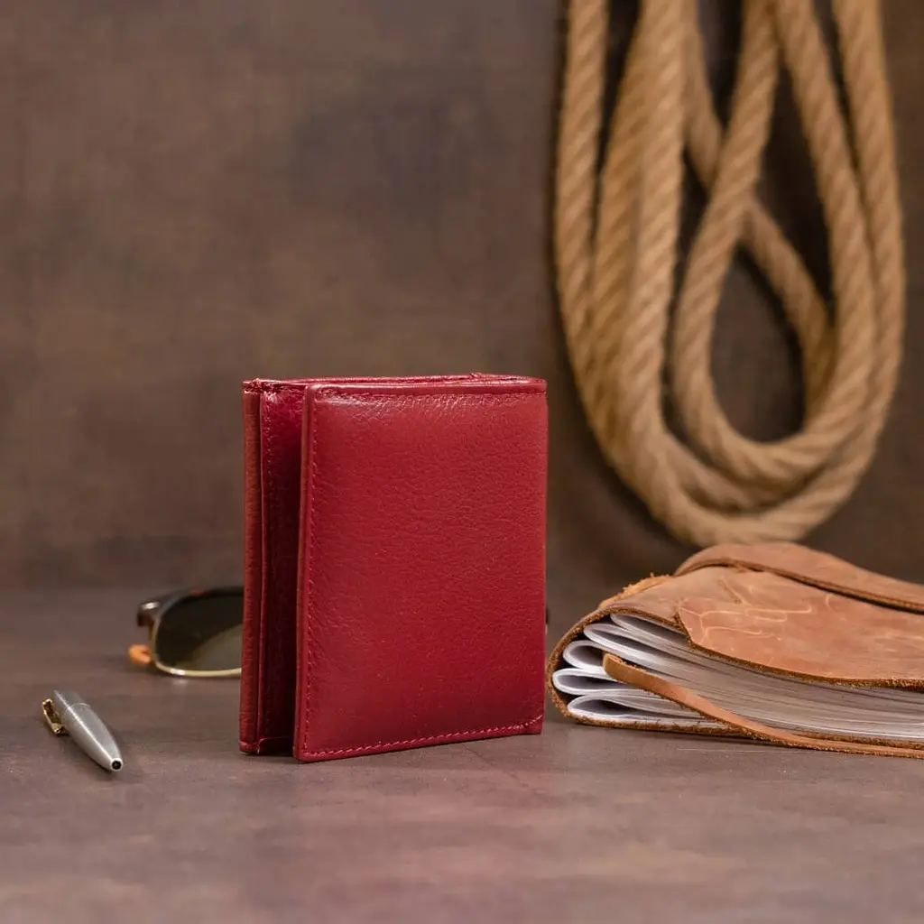 Компактний жіночий гаманець ST Leather 19257 бордовий - фото 8