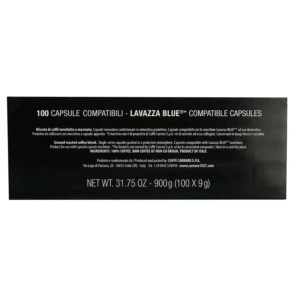 Уцінка. Кава в капсулах Carraro Lavazza Blue Crema Espresso, 100 капсул - фото 5