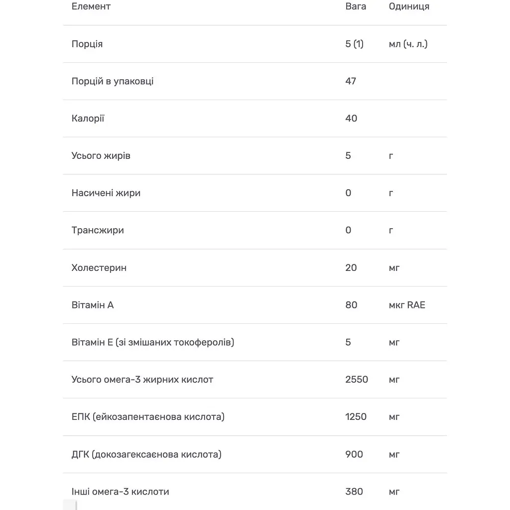 Омега-3 Trace Minerals зі смаком апельсину 2550 мг 237 мл - фото 3