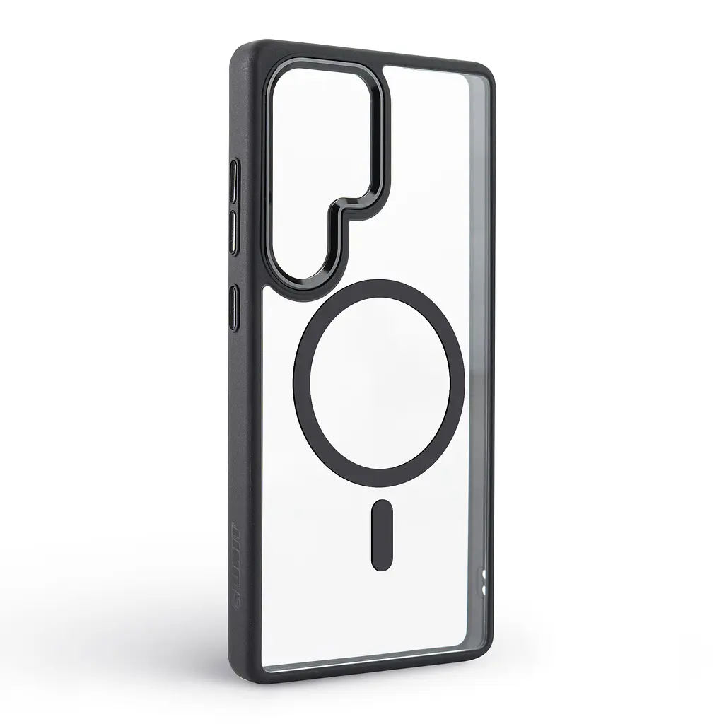 Чехол Samsung Galaxy S25 Ultra 5G, Unit MagSafe, черный, прозрачный, магсейф, противоударный, магнитный, панель-накладка с поддержкой MagSafe, с поддержкой беспроводной зарядки, TPU+PC, защита всего корпуса, ударопрочный, ArmorStandart (ARM82265) - фото 2