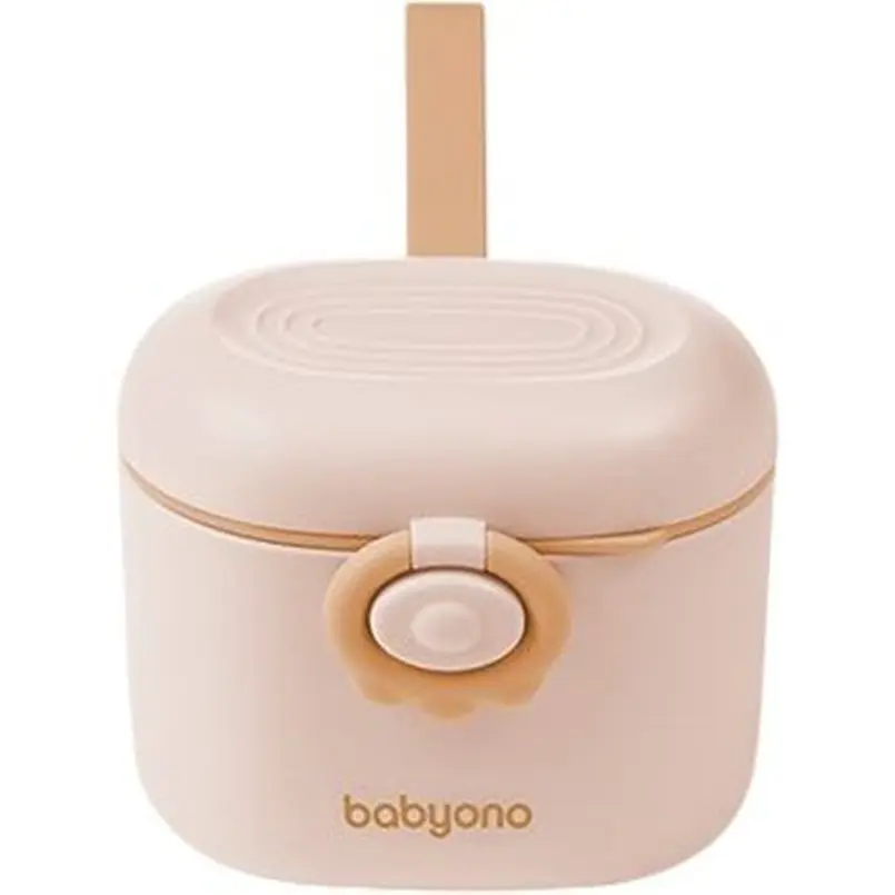 Уценка. Портативный контейнер для сухой смеси BabyOno с герметичной крышкой и ложечкой 240 мл бежевый (1544/02) - фото 2
