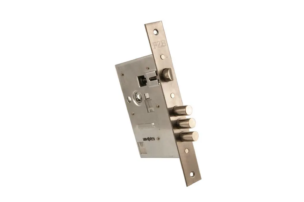 Замок врізний дверний з ручками на планці комплект FZB 55 мм ВК-13110 АС (мідь) - фото 3