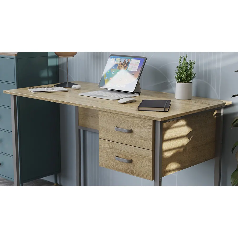 Компьютерный стол Ferrum-decor Таккота 75x100x70 серый ДСП Дуб Сонома 16мм (FRD-102331) - фото 6