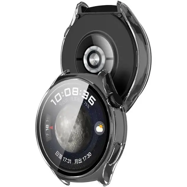Чехол-накладка DK Пластик Gloss Стекло Full Cover для Huawei Watch 4 (clear) - фото 2