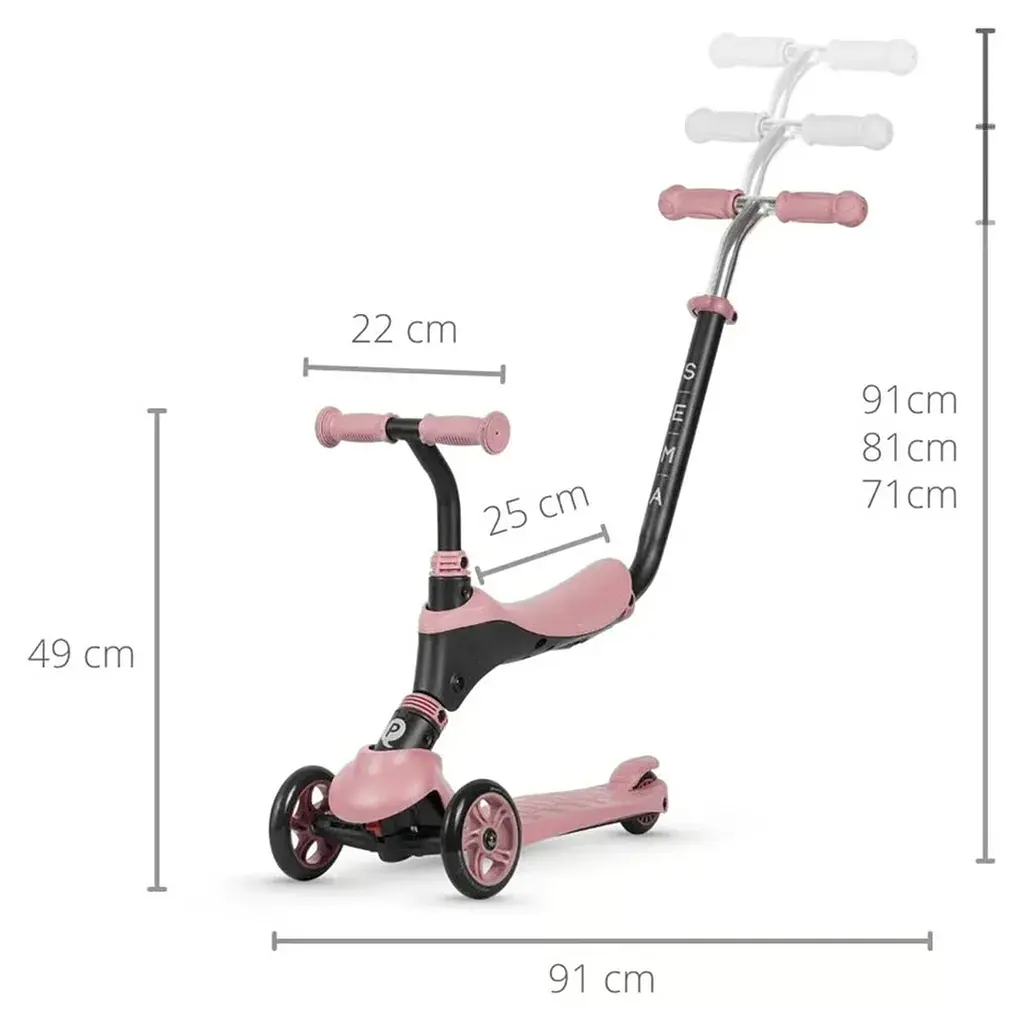 Самокат QPlay 5 в 1 Sema Pink (ST-004SemaPink) - фото 7