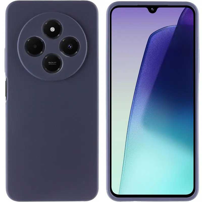 Чехол Silicone Cover Lakshmi Full Camera (AAA) для Xiaomi Redmi 14C / Poco C75 Темно-синий / Midnight blue - фото 2