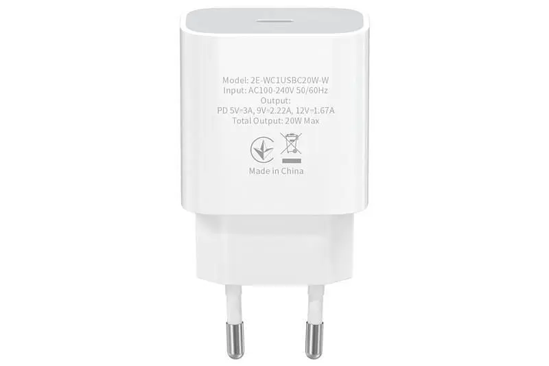 Мережевий зарядний пристрій 2E (1USB 3A) White (2E-WC1USBC20W-W) - фото 2