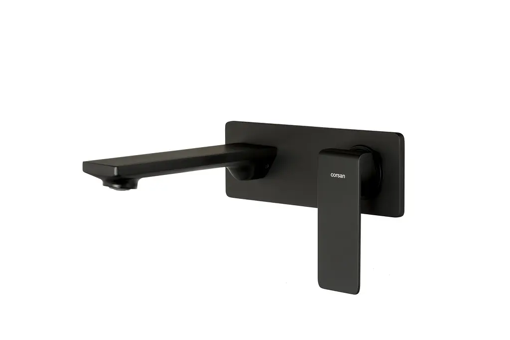 Змішувач для умивальника прихованого монтажу Corsan Trino black mat CMB7115BL Чорний матовий - фото 3