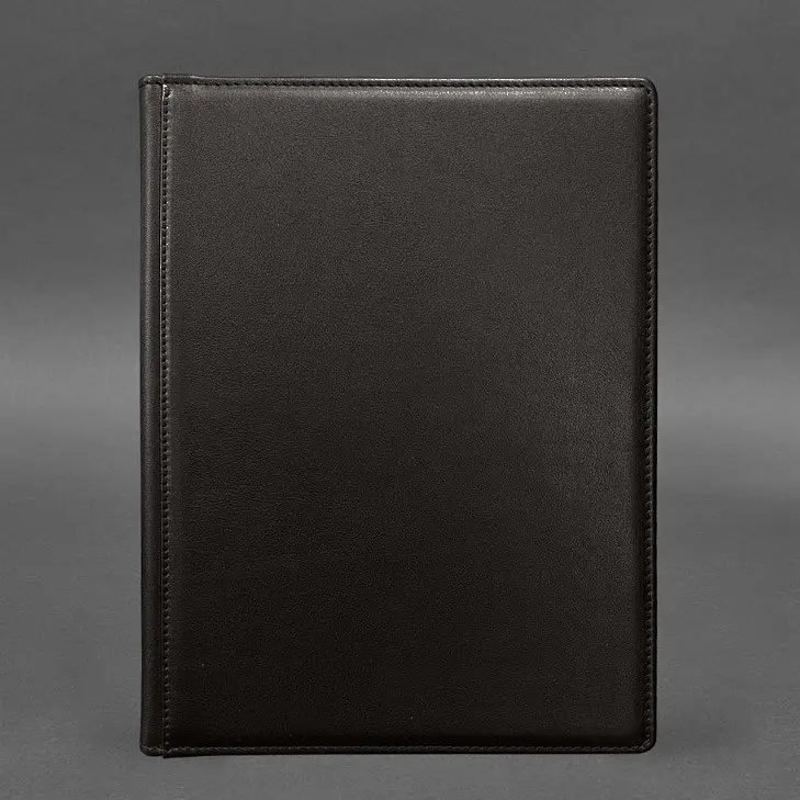 Шкіряна папка для документів на підпис темно-коричнева - фото 5