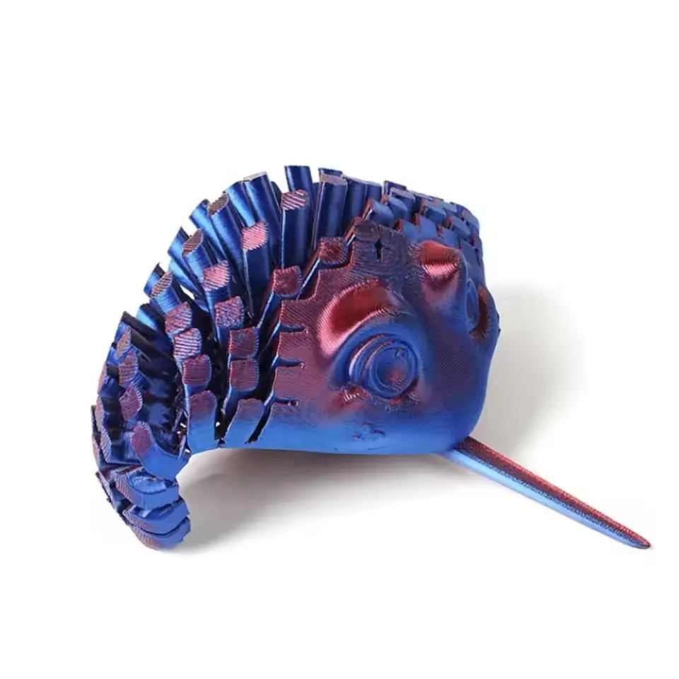 Іграшка антистрес 3D друкований рухомий скат з PLA 14.5 см Фіолетовий (6901560892521) - фото 4
