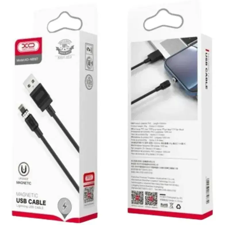 Кабель XO NB187 USB A - Lightning 2.1 A 1 м білий - фото 3