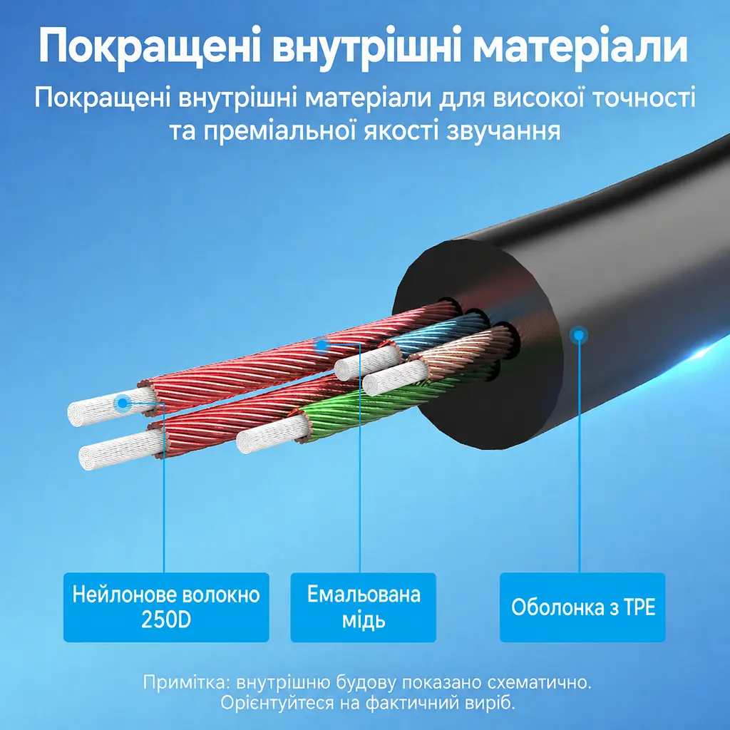 Аудіокабель-розгалужувач для ПК Vention 1,5 м спліттер 4-полюсне гніздо 3,5 мм для гарнітури та 2 штекери 3,5 мм для підключення до окремих роз’ємів виходу навушників і входу мікрофона ПК сумісний з OMTP та не підтримує CTIA регульоване розгалуження кабелю чорний (BBTBG) - фото 9