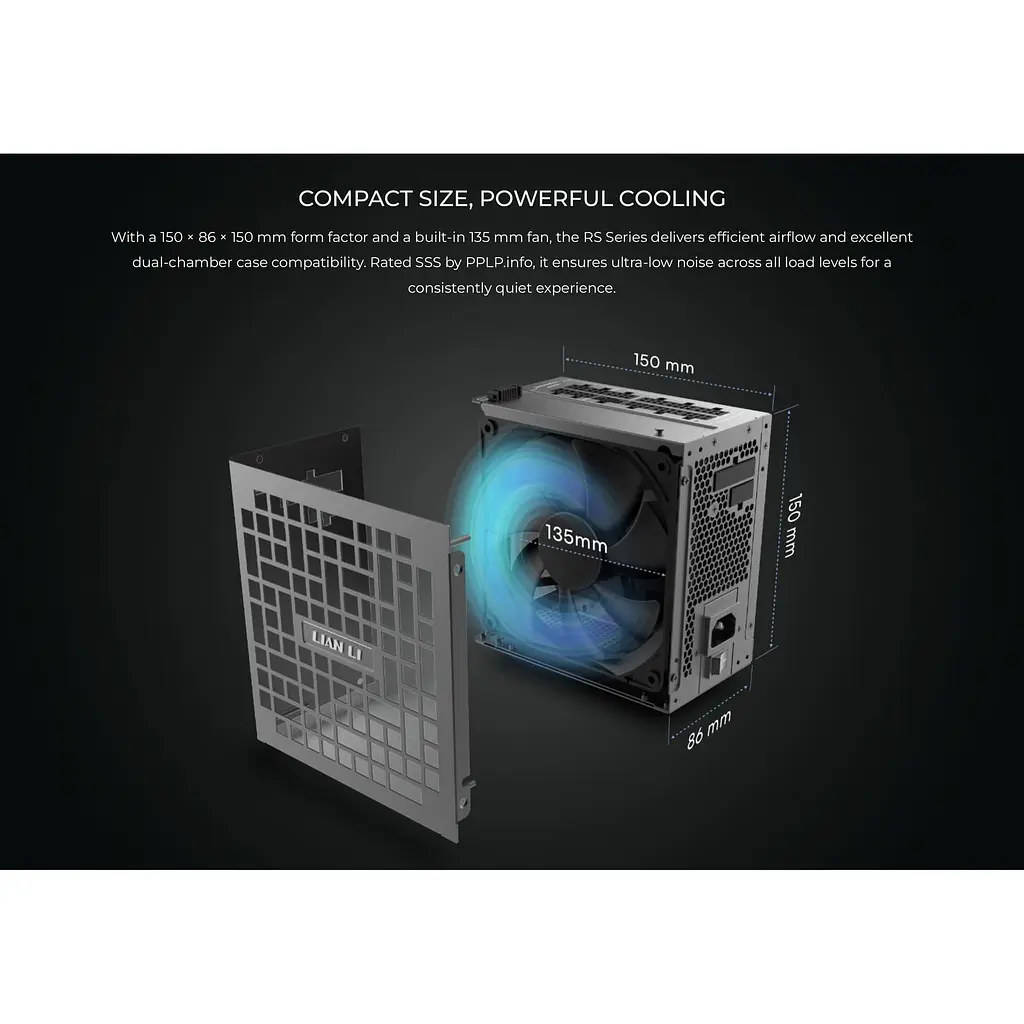 Блок живлення Lian Li RS Gold 1200W 80+ Gold (G9P.RS1200G.BH00.EU) Black - фото 8