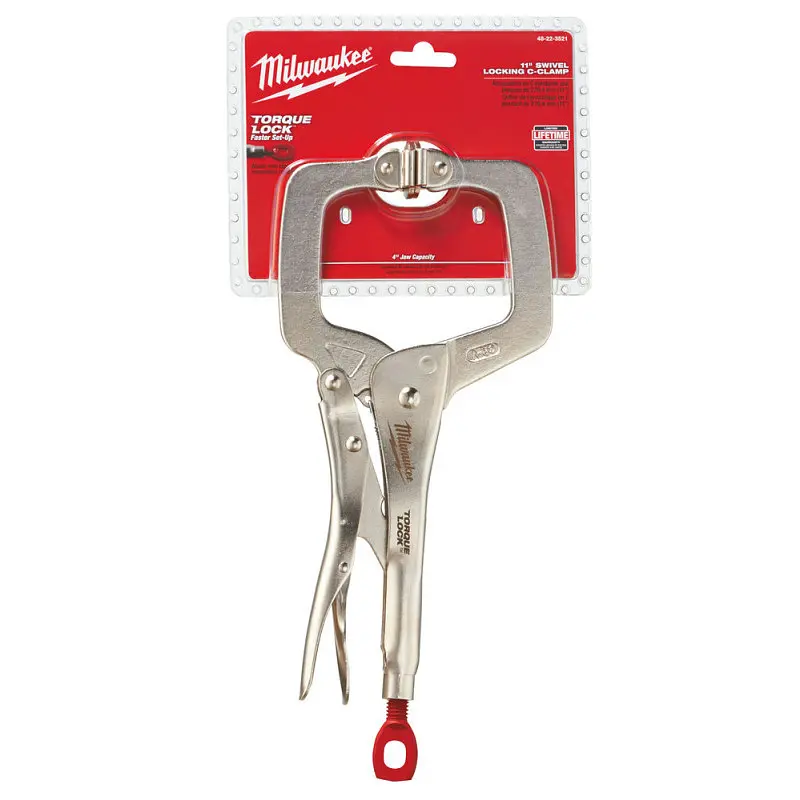 Затискач-струбцина тип С Torque Lock MILWAUKEE, 100х100мм (шарнірні губки), 280мм - фото 3