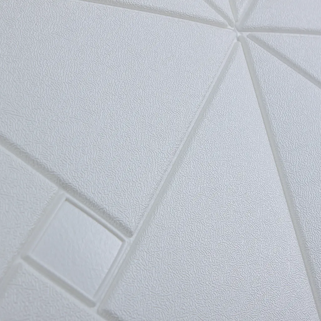 Самоклеюча 3D панель 3D Loft білий ромб 700x700x6,5 мм - фото 3