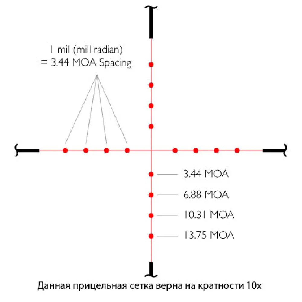 Прицел оптический Hawke Vantage 3-9х40 сетка Mil Dot с подсветкой - фото 6