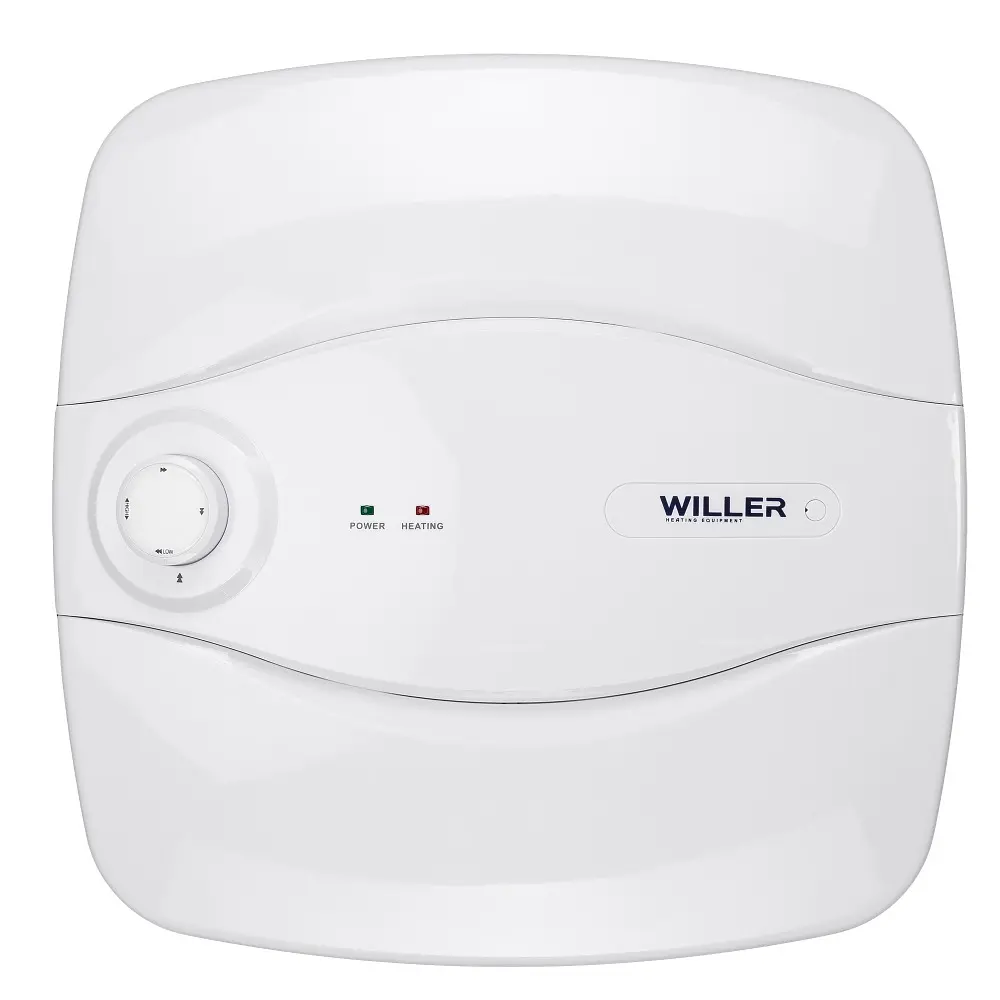 Водонагрівач WILLER Optima Mini, 1500 Вт, "мокрий" ТЕН, 10 л, квадратний, вертикальний, під мийкою, білий (PU10R)