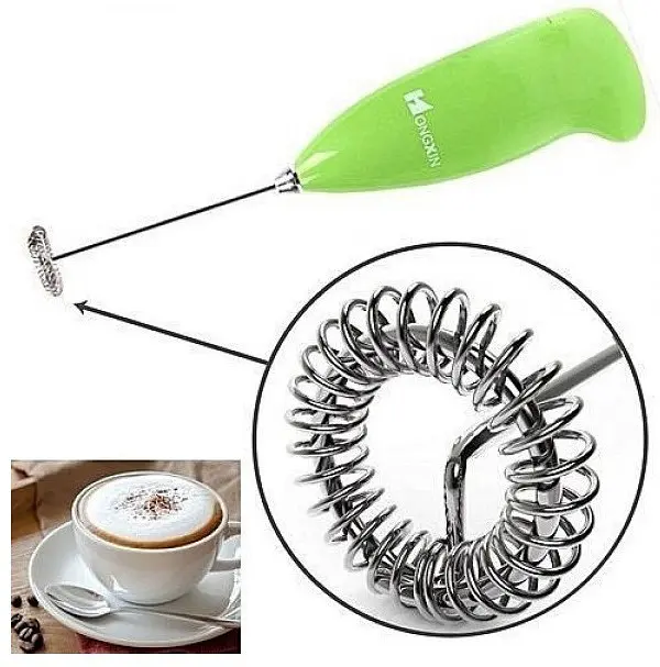 Ручний спінювач для молока HongXin зелений - фото 2