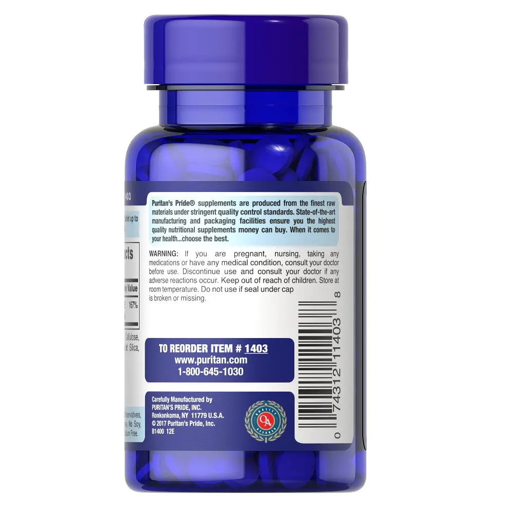 Витамины и минералы Puritan's Pride Folic Acid 400 mcg, 250 таблеток - фото 3