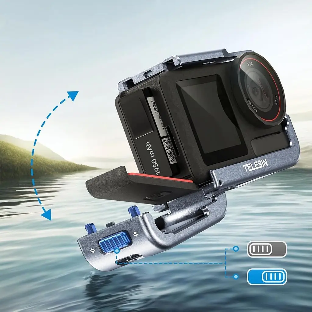 Рамка Telesin S6-FMS-13BL-TDJ для DJI Action 5 Pro/4/3 Grey - фото 6
