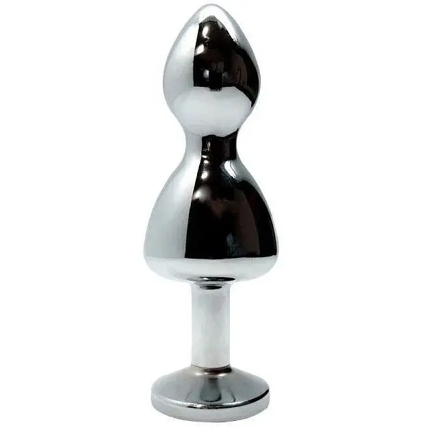 Металева анальна пробка Wooomy Lollypop Double Ball Metal Plug Blue M діаметр 3.1 довжина 9.4 см - фото 2