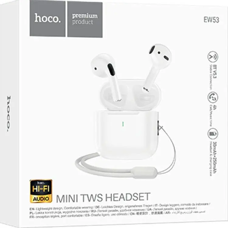 Наушники Hoco EW53 Stereo Headset White [98079] - фото 3
