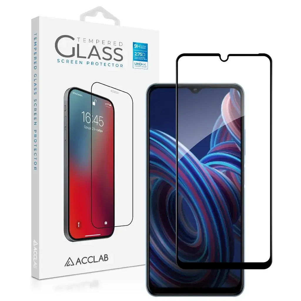 Скло захисне ACCLAB Full Glue ZTE Blade A72 Black (1283126545542) - фото 2