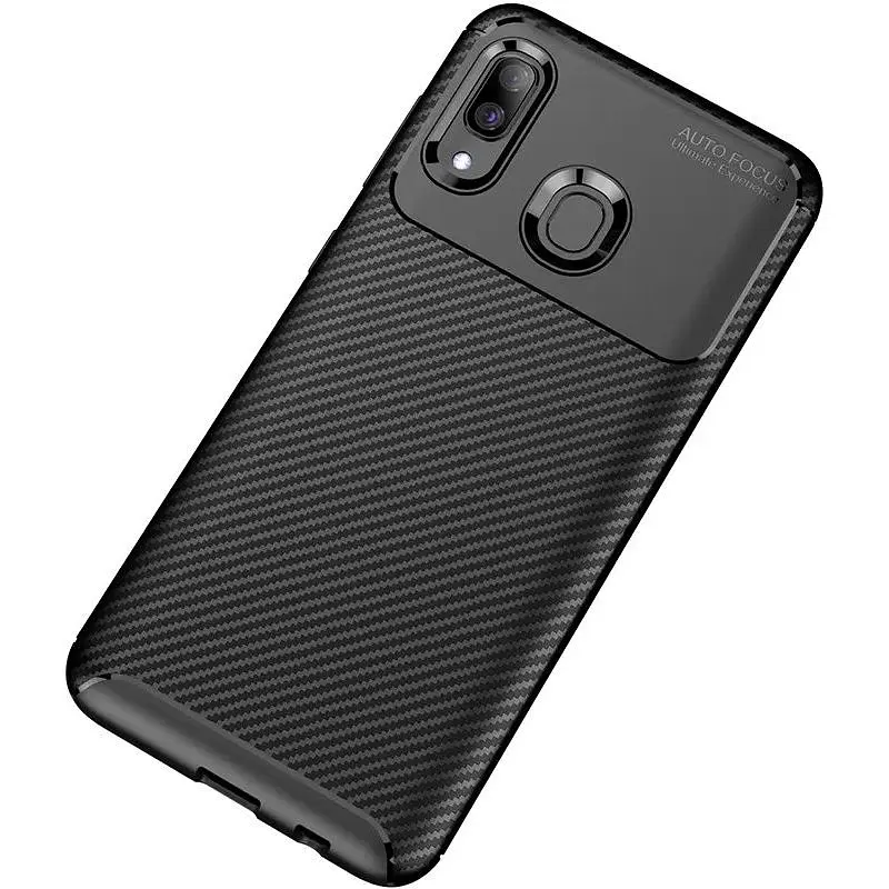 Чохол-накладка Toto TPU Carbon Fiber 1.5 mm Case Samsung Galaxy A40 Black - фото 3