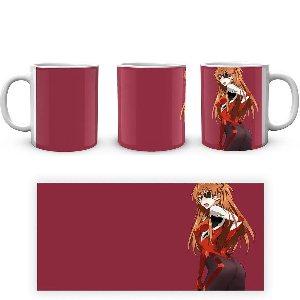 Кружка GeekLand Evangelion Евангелион Аска EVA 002.09 330 мл белая - фото 4