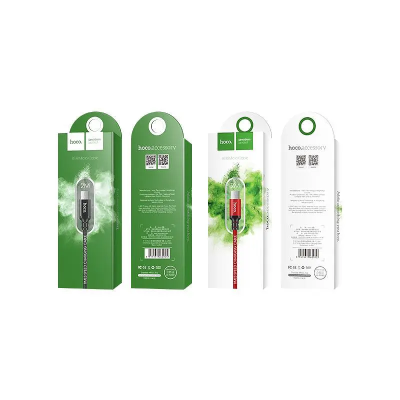 Кабель довжина 2 м Hoco X14 micro-USB швидке заряджання червоний - фото 5