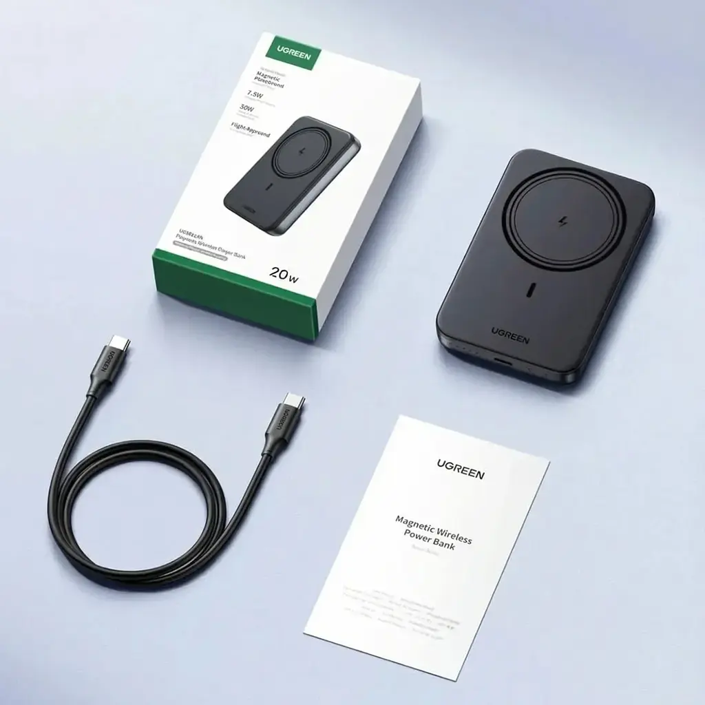 УМБ Ugreen Magnetic Wireless 10000 mAh 20W USB-C In/Out (PB561) Black - фото 3