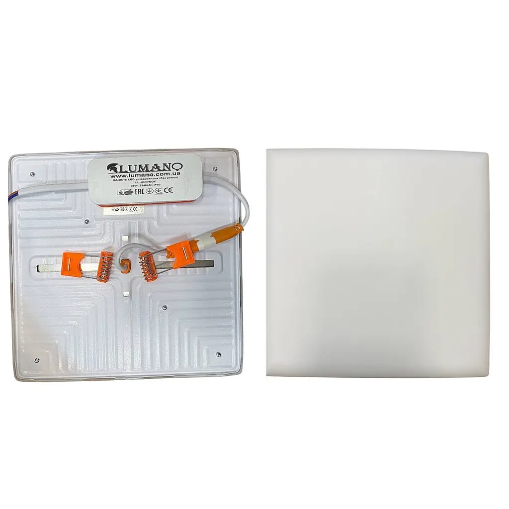 Панель LED (без рамок)унів.(рухомі кліпси)LU-SQ-UNIPROF-26W4000Kквадр(d170-170мм)(40/ящ) TMLUMANO - фото 2
