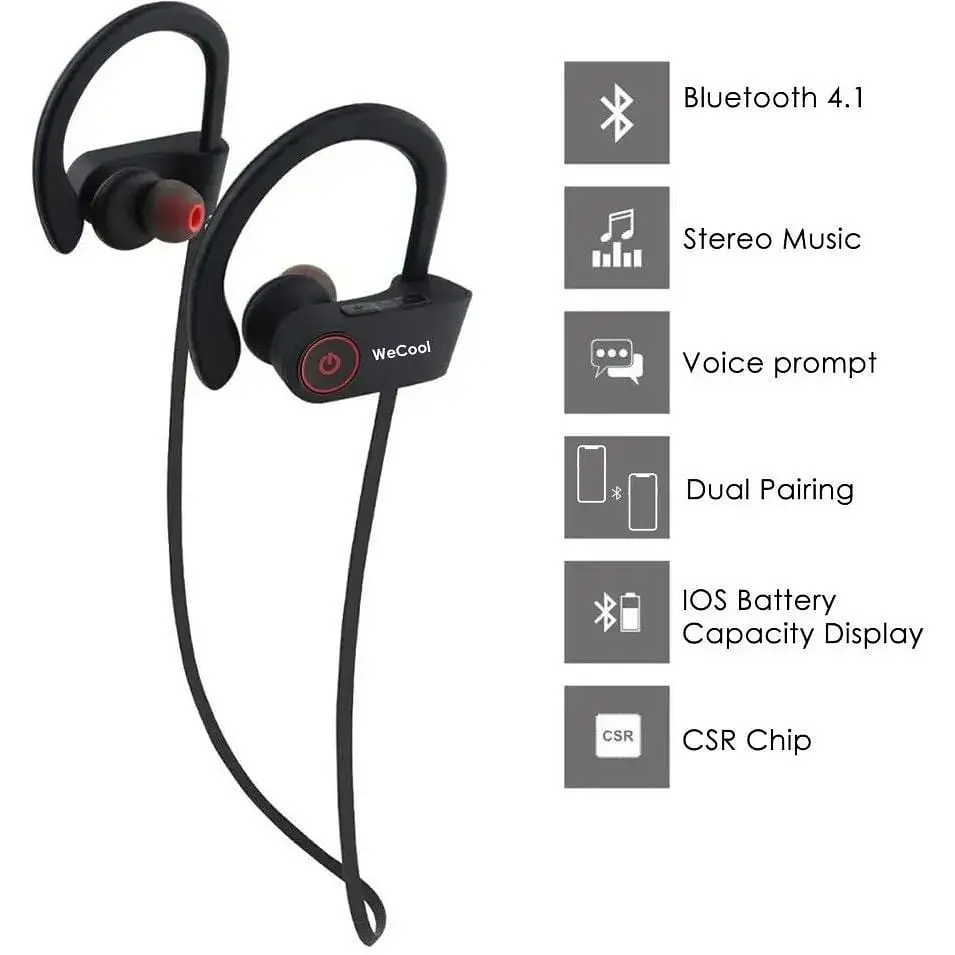 Навушники WeCool U8i Bluetooth з мікрофоном Червоні  - фото 8