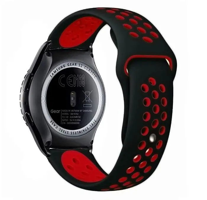 Спортивный ремешок Primo Perfor Sport для часов Samsung Gear S2 Classic SM-R372/R735 Black Red - фото 2