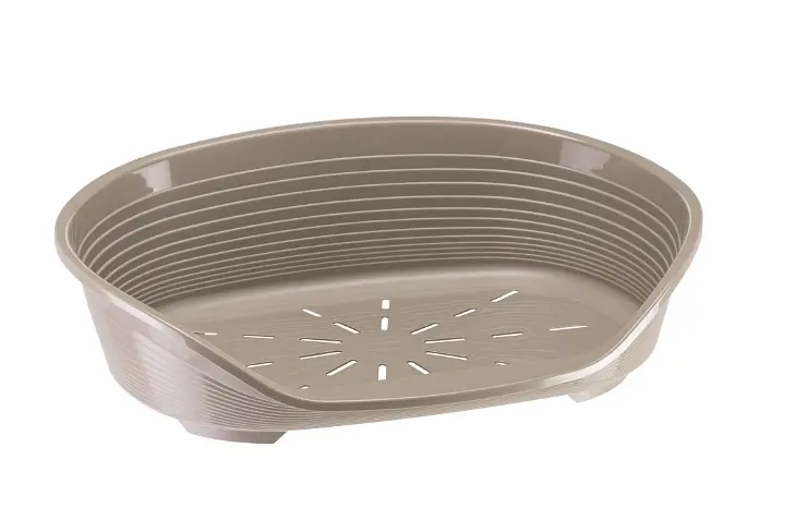 Пластиковий лежак для собак і котів Ferplast Siesta Deluxe 6 світло-сірий 70,5×52×23,5 см 70206914