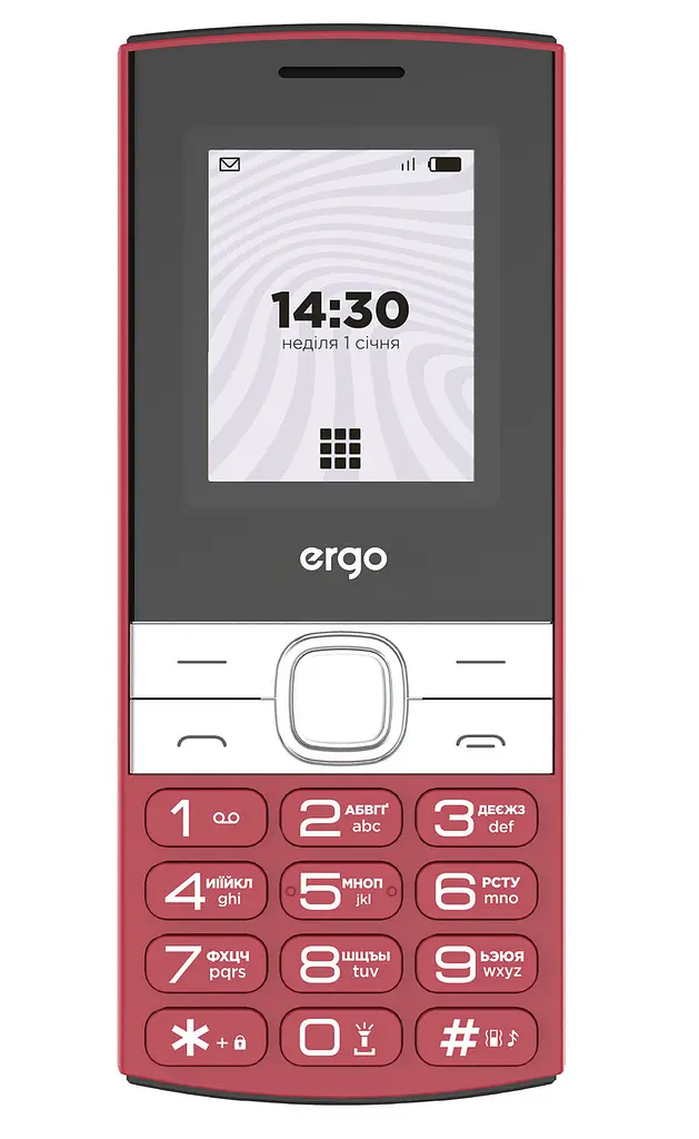 Мобільний телефон ERGO B185 Dual Sim Червоний (7221436)