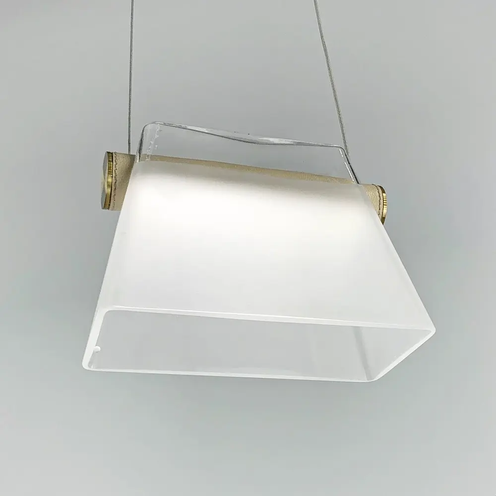 Підвіс із прозорим плафоном та фурнітурою з екошкіри | Арт. CO 7 CL | Line F - фото 8