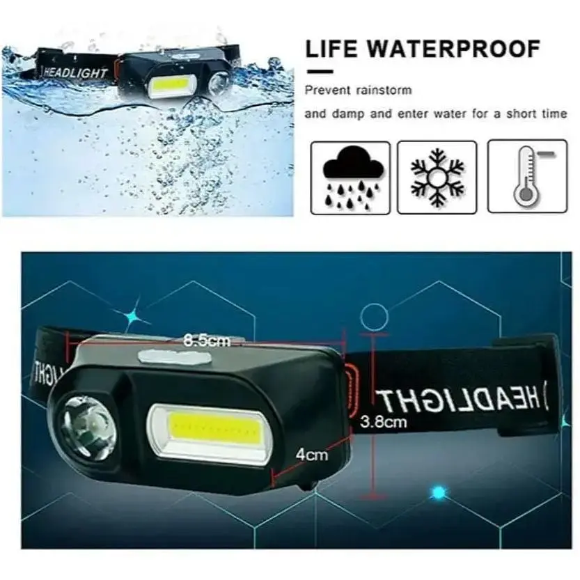 Фонарь налобный Police BL-1804 LED аккумуляторный красный свет - фото 4