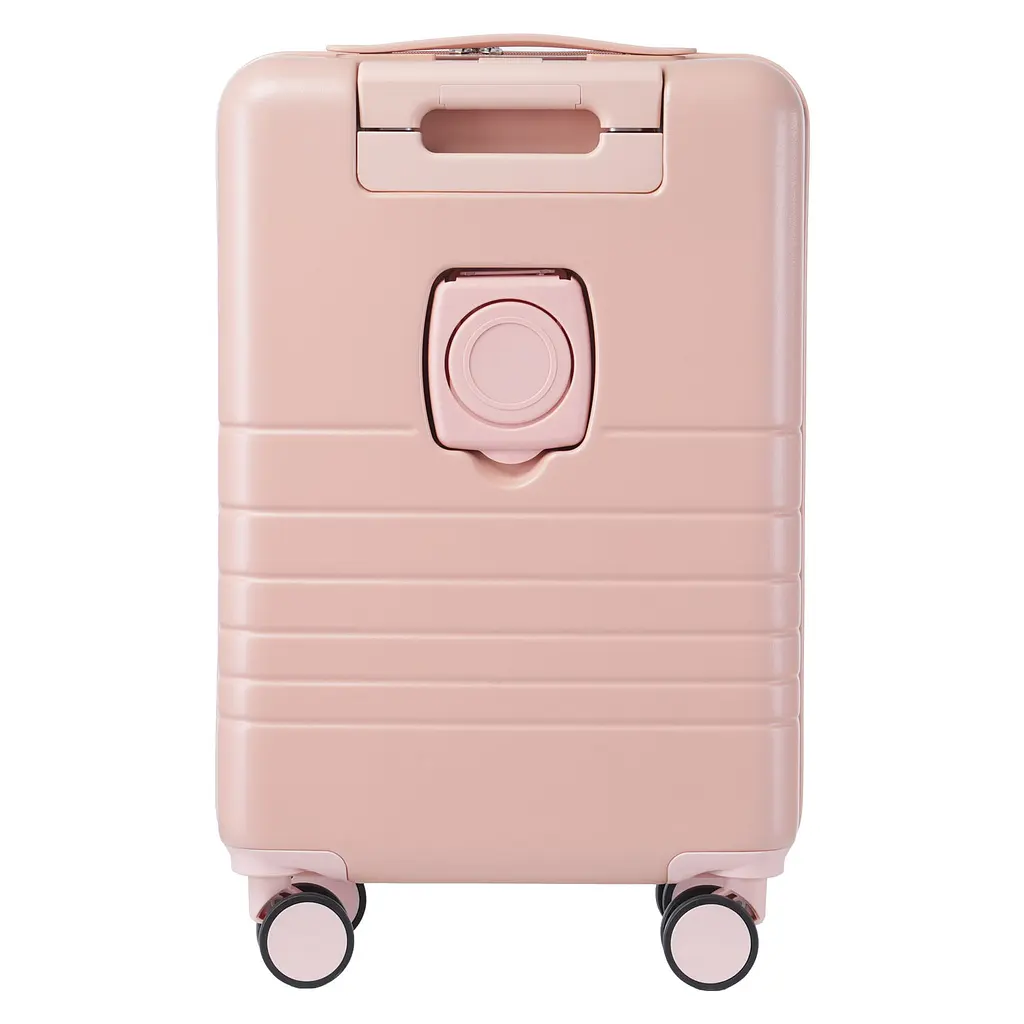 Валіза Semi Line 20 дюймів (S) T5965-2, ABS, з USB-зарядкою та відділенням для ноутбука, ручна поклажа, бежевий - фото 4