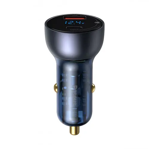 Автомобильное зарядное устройство Baseus 65 W Dual Quick Charger с экраном type-c+usb - фото 3