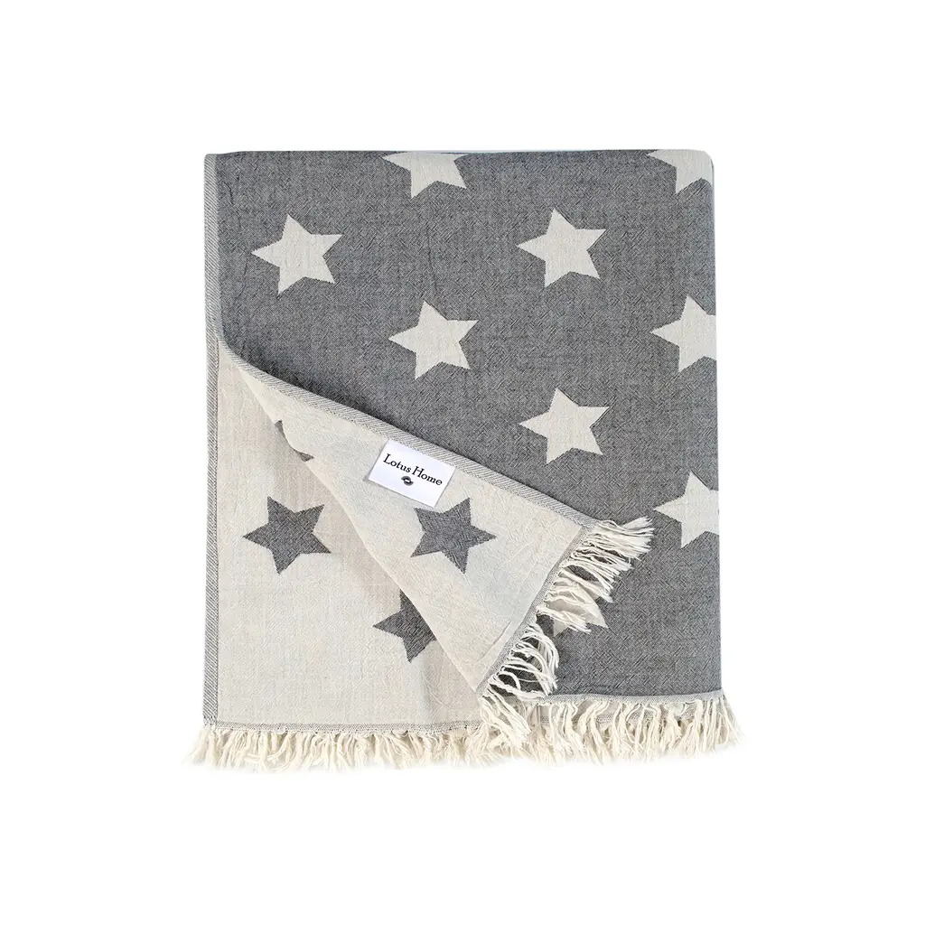 Плед Lotus Home - Star throw черный 130x170 - фото 4