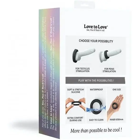 Ерекційне кільце широке Love To Love Cool Ring - Black Onyx - фото 7