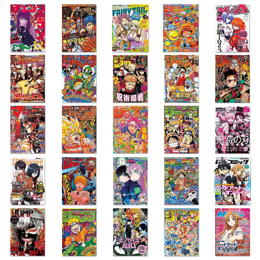 Стікерпак Епоха манги: Легенди та герої Набір наклейок GeekLand Manga Era: Legends and Heroes 50 штук - фото 4